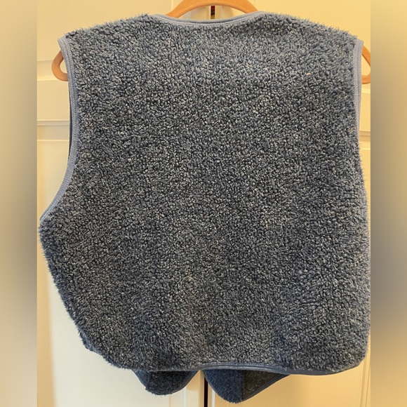 DWSF Vintage Blue Fuzzy Vest - Picture 2 of 3